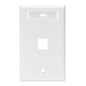 PLACA QUICKPORT PARA JACK SENCILLA 1 ENTRADA LEVITON (42080-1WS)