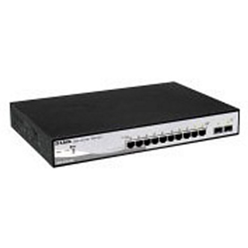 SWITCH GIGABIT D-LINK 8 PORTS/2 PORTS SFP/PoE/SMART/RACK/DGS-1210-10P