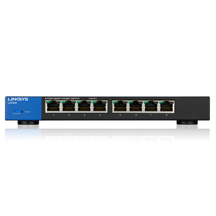 SWITCH LINKSYS METALICO/ESCRITORIO/CAPA2/8PTOS GIGABIT/IPV6/LGS308