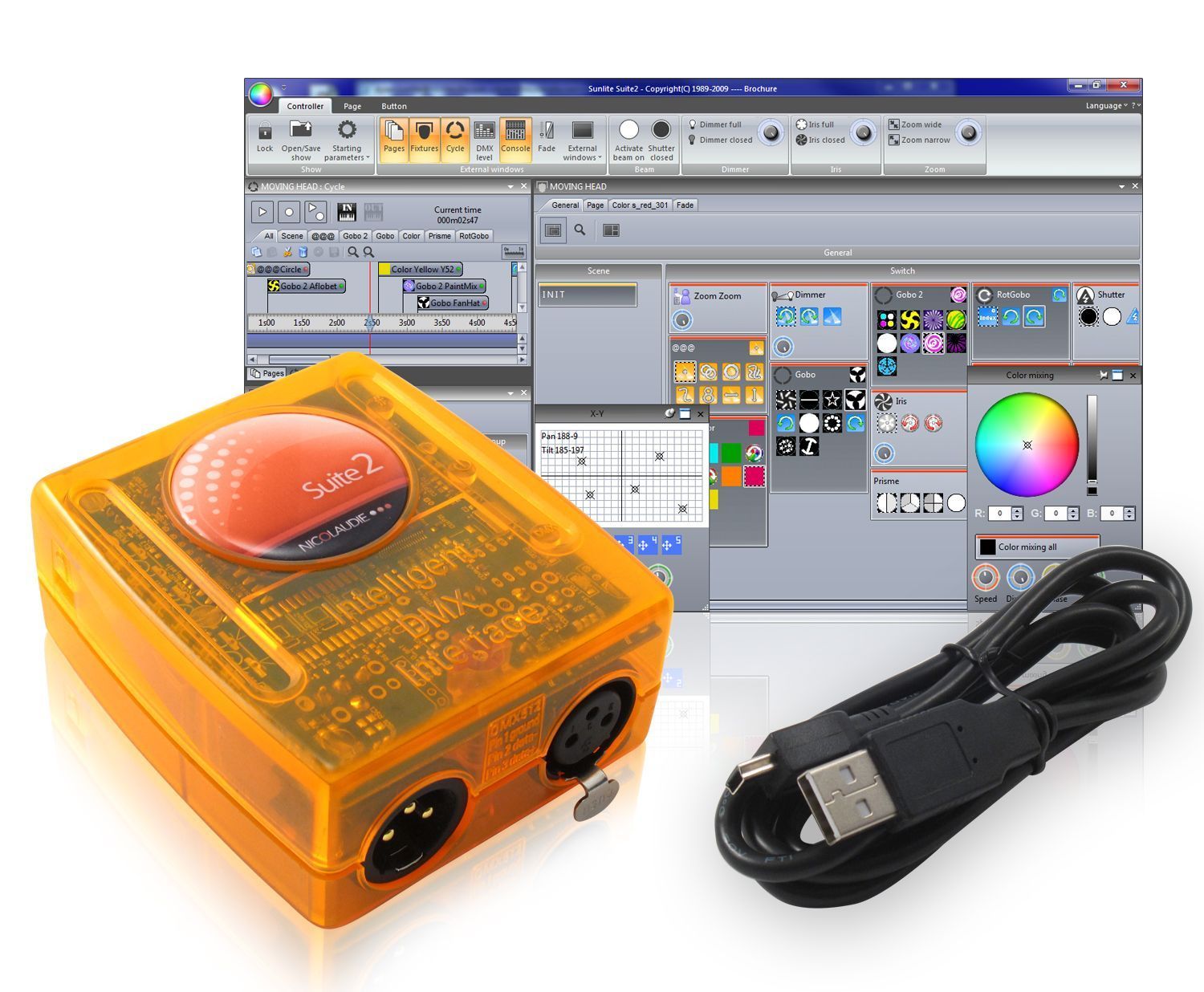 INTERFASE DMX MARCA SUNLITE MOD. SUITE 2 BC