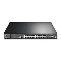 SWITCH ADMINISTRABLE TP-LINK CAPA 3 APILABLE  24 PUERTOS RJ45 GIGABIT  +  4 SLOTS SFP HASTA 10G