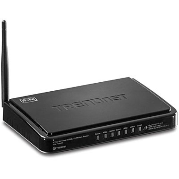 TRENDNET NP TEW-718BRM ROUTER INALAMBRICO N 150 MBPS ADSL 2/2+ 4 PUERTOS RJ45 10/100 MBPS 1 ANTENA DESMONTABLE 5 DBI