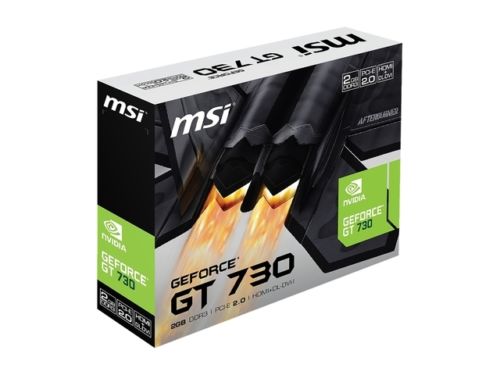 MSI VC N730-2GD3V3, NVIDIA GEFORCE GT 730, PCI EXPRESS 2.0, DDR3 2GB, 1 DVI, 1 D-SUB, 1 HDMI, MAX RESOLUTION 4096 X 2160