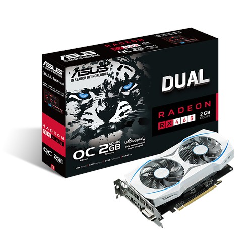 ASUS VC DUAL-RX460-O2G, AMD RADEON RX 460, PCI EXPRESS 3.0, OPEN GL 4.4, GDDR5 2GB, MAX RESOLUTION 5120 x 2880, DVI X 1, HDMI X 1, DISPLAY PORT X 1