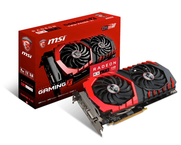 MSI VC RX 470 GAMING X 4G, RADEON RX 470, PCI EXPRESS X16 3.0, GDDR5 4GB, DISPLAY PORT X 2, HDMI X 2, DL-DVI.D, MAX DISPLAY X 4,