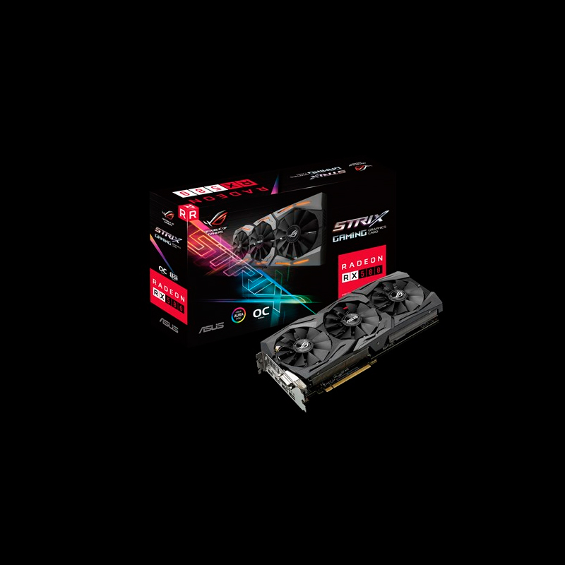 ASUS VC ROG-STRIX-RX580-O8G-GAMING, AMD RADEON RX 580, GDDR5 8GB, MAX RESOLUTION 7680 X 4320, DVI-D X 1, HDMI X 2, DISPLAY PORT X 2