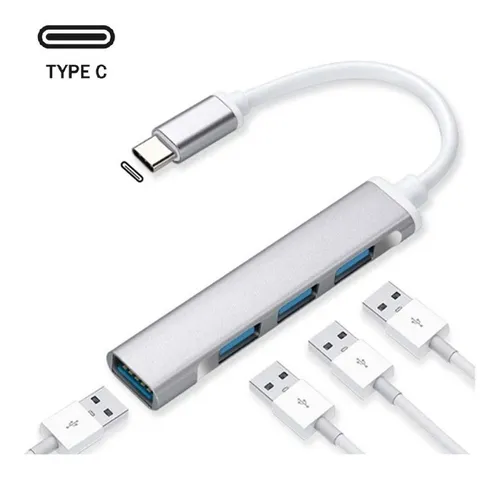 Hub Adaptador Tipo C 4 En 1 Usb 3.0 Hub Para Laptops/macbook