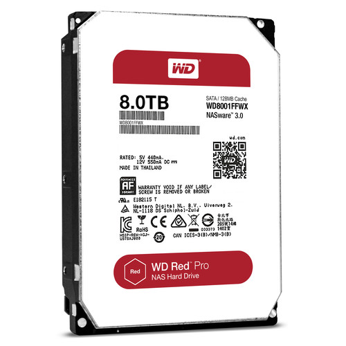WD 8TB Red Pro 7200 rpm SATA III 3.5" Internal NAS HDD