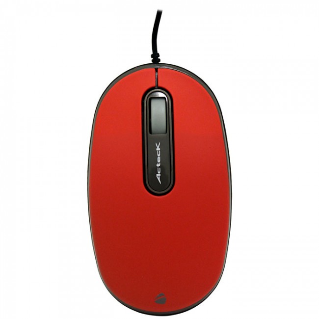 ACTECK MS MO-150  MINI MOUSE OPTICO USB ALAMBRICO 1600 DPI ROJO