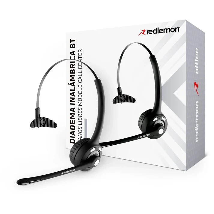 Audífono Bluetooth de Diadema con Micrófono Inalámbrico tipo Call Center para PC, Laptop, Mac, Windows, Android e IOS (iPhone) sku 79017