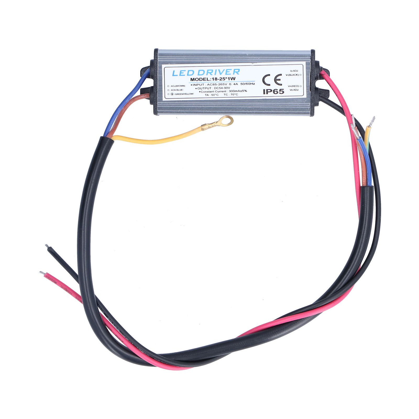 Controlador LED impermeable, fuente de alimentación de voltaje constante MODELO 18-25*1W