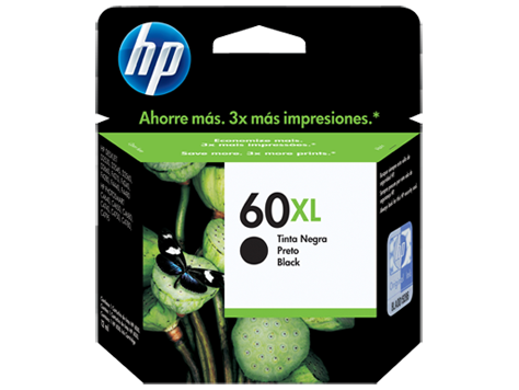 Cartucho HP 60XL, Negro, HP