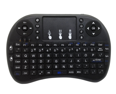 TECLADO MINI P/SMART TV RF RECARGABLE NGO
Mini teclado inalámbrico QWERTY con touchpad y conector USB. Ideal para Smart TV, Consolas de videojuegos, Android TV Boxes, Smartphones, Tablets