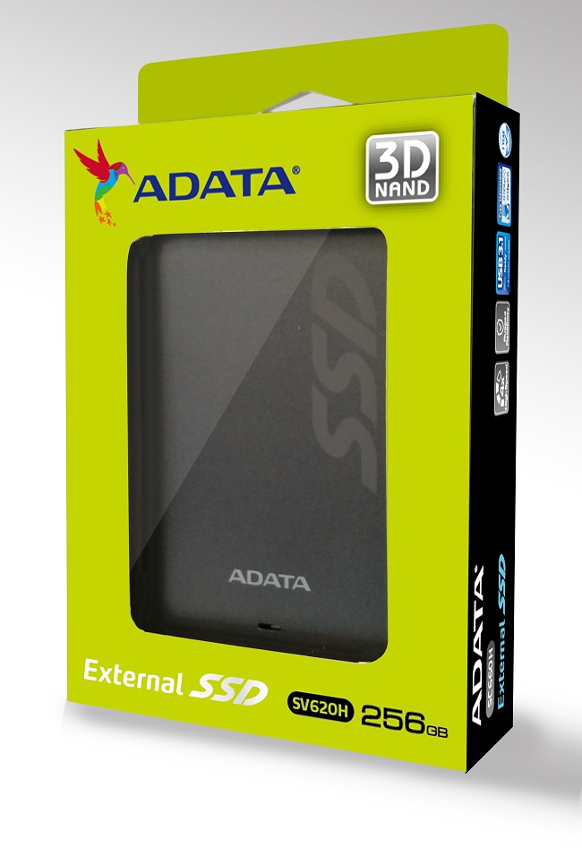 UNIDAD SSD EXTERNO ADATA SV620H 256GB USB 3.1 (ASV620H-256GU3-CTI)