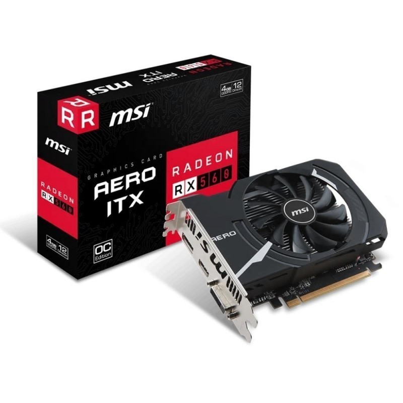 MSI VC RX 560 AERO ITX 4G OC 4GB GDDR5 128B DLDVID/HDMI 20c