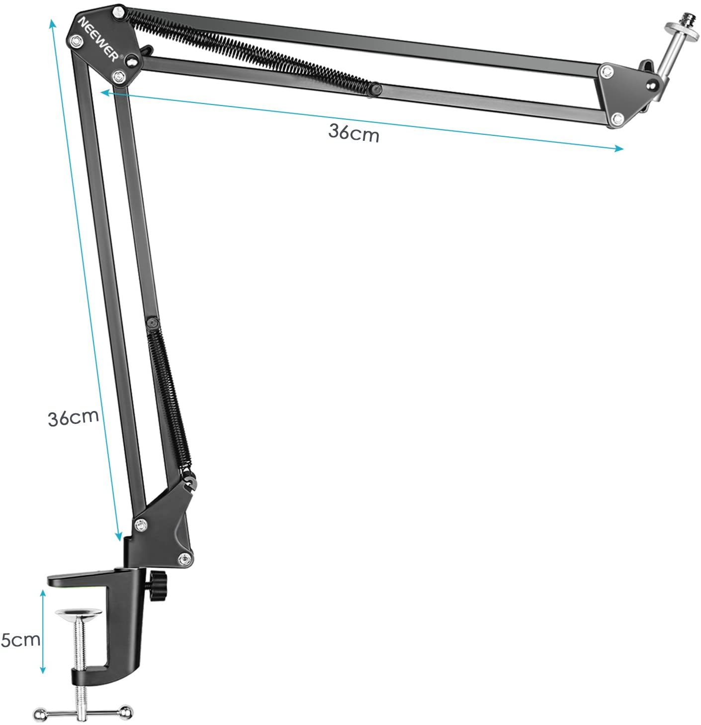 Neewer - Soporte de brazo de sujeción ajustable para brazo de tijera con rotación de 360 grados, soporte giratorio, carga hasta 2.2 libras/2.2 lbs para Logitech Webcam C922 C930e C930 C920 C615 C960 C980 pro