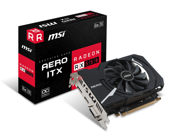 MSI VCX RX 550 AERO ITX 2G OC 2GB GD5 128B DLDVID/HDMI20