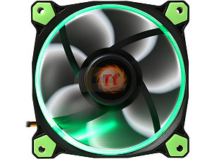 THE CA CL-F038-PL12GR-A Riing 12 LED Green FAN 120mm 1500 R.P.M 3 PIN + LNC (Low-Noise Cable)