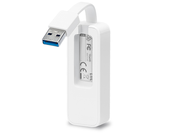 TP-LINK  UE300  NP USB 3.0 to Gigabit Ethernet Adapter, 1 port USB 3.0 connector and 1 port Ethernet port