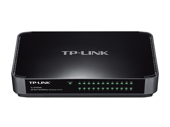 TP-LINK NP TL-SF1024M   24-port 10/100M Desktop Switch, 24 10/100M RJ45 ports, Plastic case