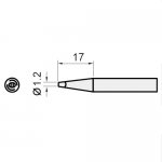 Replacement Tip For 1.2D type (I.D.:4.0mm, O.D.:6.3mm)