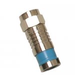 F Connector -for RG6 Quad Blue - 50 pk