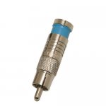 RCA Connector for RG6/U - Blue - 20 Pk