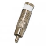 RCA Connector for RG6/U - White - 20 Pk