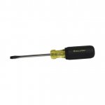 Slotted Screwdriver, 1/4?x4?, Rubber Grip