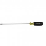 Slotted Screwdriver, 1/4"x10", Rubber Grip