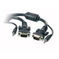 CABLE DE VIDEO SVGA / VGA C/ CONECTOR 3.5MM PARA MONITOR 1.8 M ( VGA C/ AUDIO, HD15 M/M)