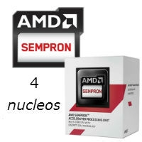 AMD APU KABINI SEMPRON 3850 4 CORE 1.3 GHZ 2MB 25W AM1 FS1B 128 RADEON CORE R3 DDR3 1600 CAJA