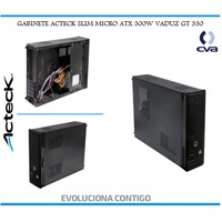 GABINETE ACTECK VADUZ GT-550 SLIM MICRO ATX 500W 24 PINES NEGRO