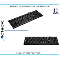 TECLADO ESTANDAR ACTECK TE-200 104 TECLAS USB NEGRO