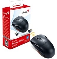 MOUSE OPTICO INALAMBRICO GENIUS NS-6000,2.4GHZ COMPATIBLE C/MAC USB NEGRO