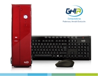 GHIA DESKTOP AMD E1-2100 DUAL CORE 1.0 GHZ/2GB/500GB/LM6-1/SFF-ROJO