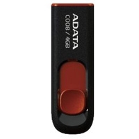 MEMORIA ADATA 4GB USB 2.0 C008 RETRACTIL NEGRO-ROJO