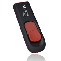 MEMORIA ADATA 32GB USB 2.0 C008 RETRACTIL NEGRO-ROJO