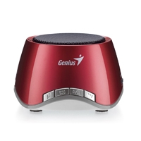 BOCINAS GENIUS SP-I320, 2W RECARGABLE PORTATIL USB/MICRO USB DECODIFICADOR MP3 3.5MM ROJO