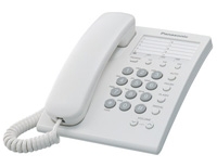 TELEFONO PANASONIC KX-TS550 ALAMBRICO BASICO UNILINEA CON 13 MEMORIAS (BLANCO)