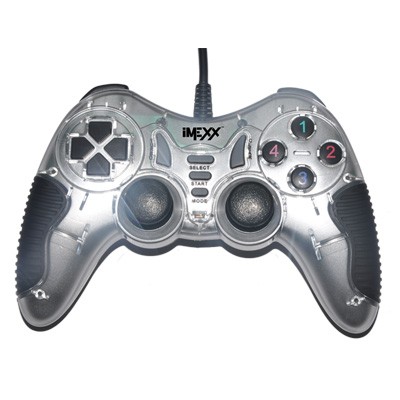 CONTROL PARA JUEGOS JOYPAD PLATA IMEXX (IME-41374)