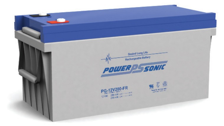 Power-Sonic PG-12V200 FR BATTERY; SEALED LEAD ACID; FLAME RETARDANT; POWER-GUARD; 12V; 200H; H 8.58 X W 6 by Materro