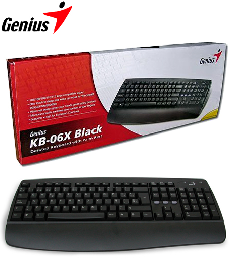 TECLADO GENIUS KEYBOARD KB-06X NEGRO PS2