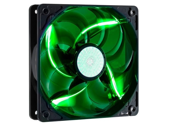 CM CA SICKLE FLOW LED VERDE R4-L2R-20AG-R2 FAN 120MM  2000RPM CON 3 TO 4 PIN 12V NEGRO