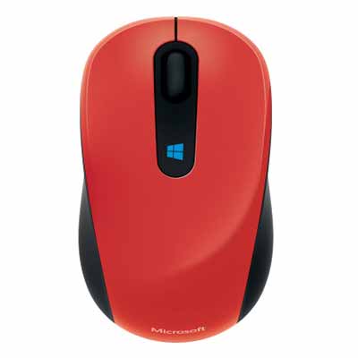 Mouse MICROSOFT Sculpt Touch - Rojo, 3 botones, RF inalámbrico, BlueTrack, 1000 DPI