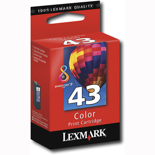 Cartucho LEXMARK Num. 43 - Colores, Inyección de tinta, Lexmark