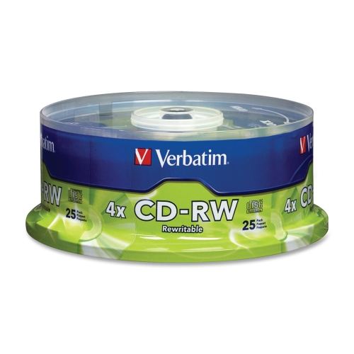 Disco CD-R VERBATIM - CD-RW, 700 MB, 25, 4x, 80 min