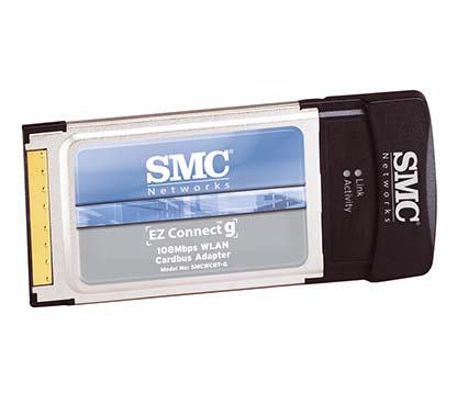 Adaptador PCMCIA marca SMC para redes inalámbricas SMC-WCBT-G , con tecnología 802.11n a 300mbps, frecuencia a 2.4GHz, compatible con el estándar 802.11b y g. (Existencias Limitadas)