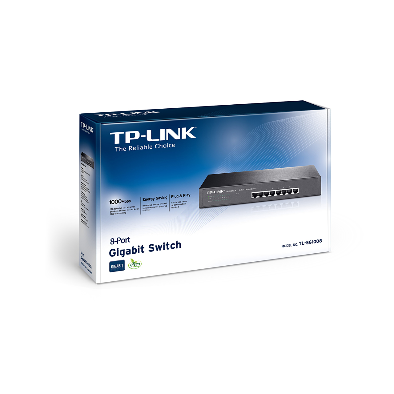 Switch TP-LINK - Negro, 10/100/1000Mbps, 8ptos, Escritorio