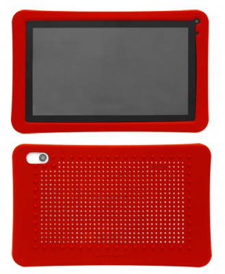 Funda ACTECK FP-100 - 7 pulgadas, Protectora, Rojo, Silicona, Universal